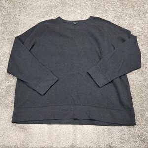 Banana Republic Mens XXL Charcoal Gray Heather Crew Neck Raglan Sweatshirt